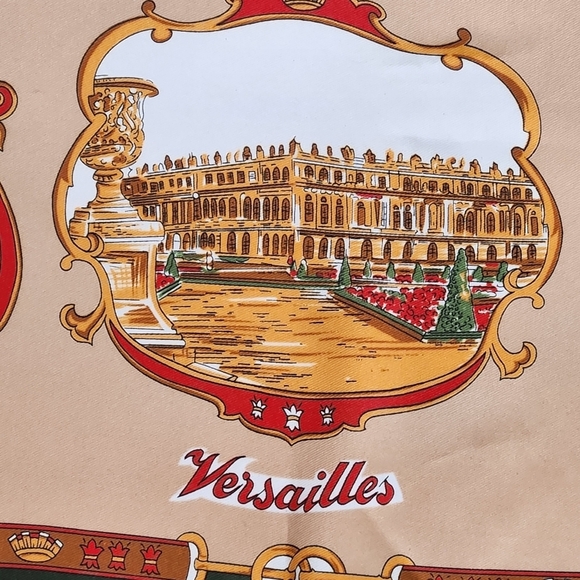 VINTAGE SOUVENIR DE PARIS ICONIC PLACES MADE IN ITALY SCARF - Picture 7 of 9